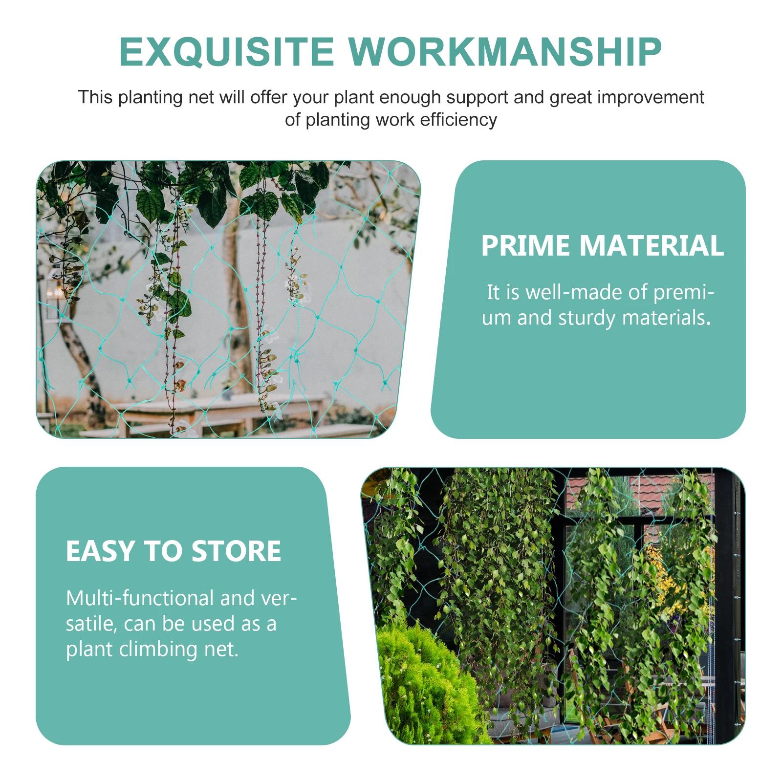

Plant Trellis Netting Durable Garden Climbing Net Strong Support For Vine Plants Easy Installation Gardening Supplies For