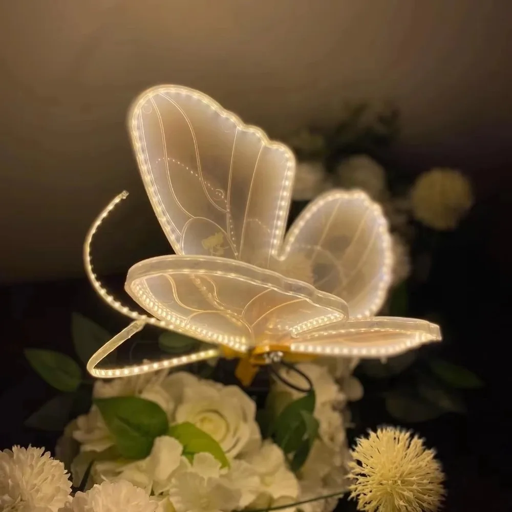 

Новая светодиодная лампа-бабочка 40/60 см, статическая, водонепроницаемая, с эффектом мерцания, имитация бабочки, декор для праздников и вечеринок