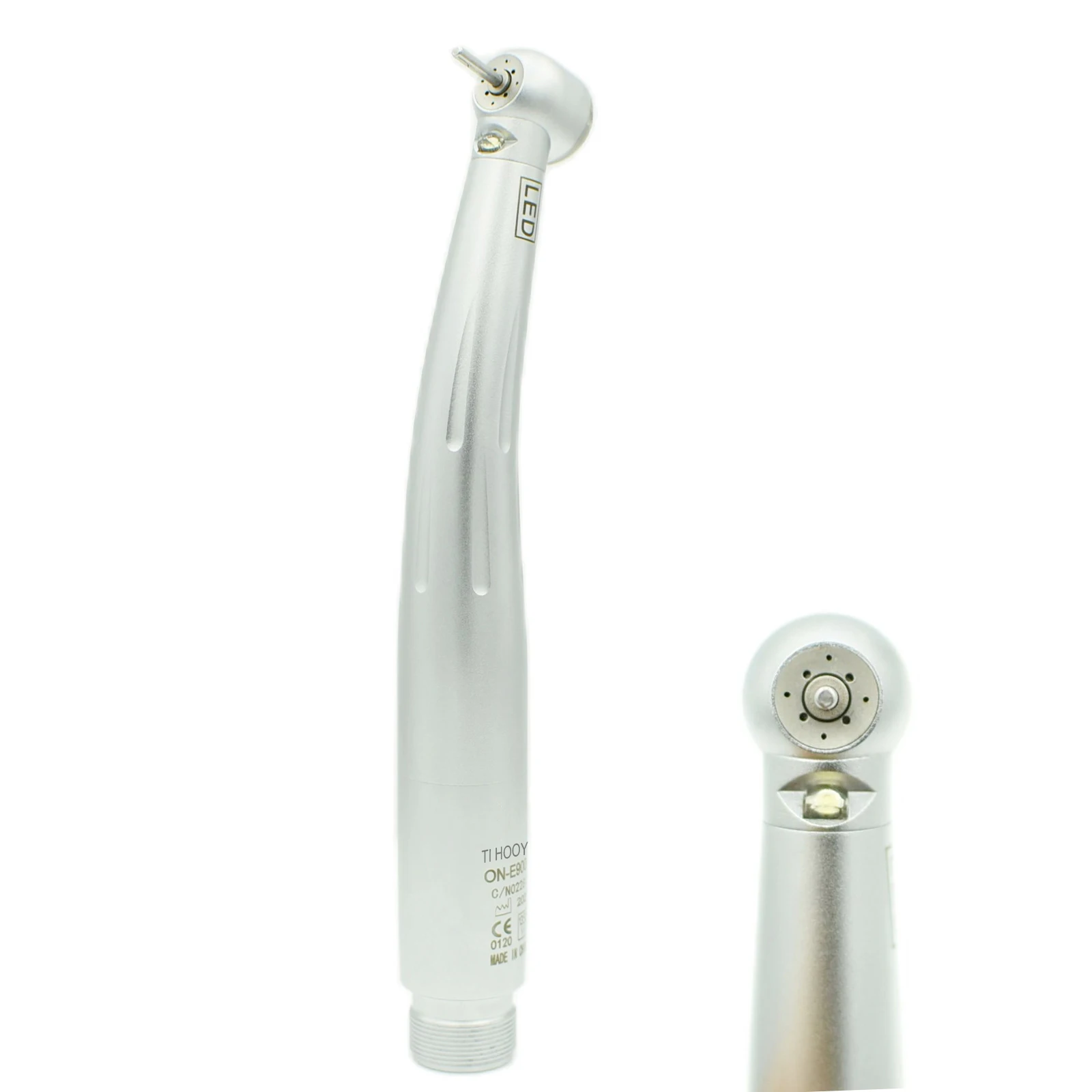 

Popular Dental LED Fiber Optic High Speed Turbine Handpiece E- Generator 8 sprays water Torque Push Button Head Fit Kavo 9000L