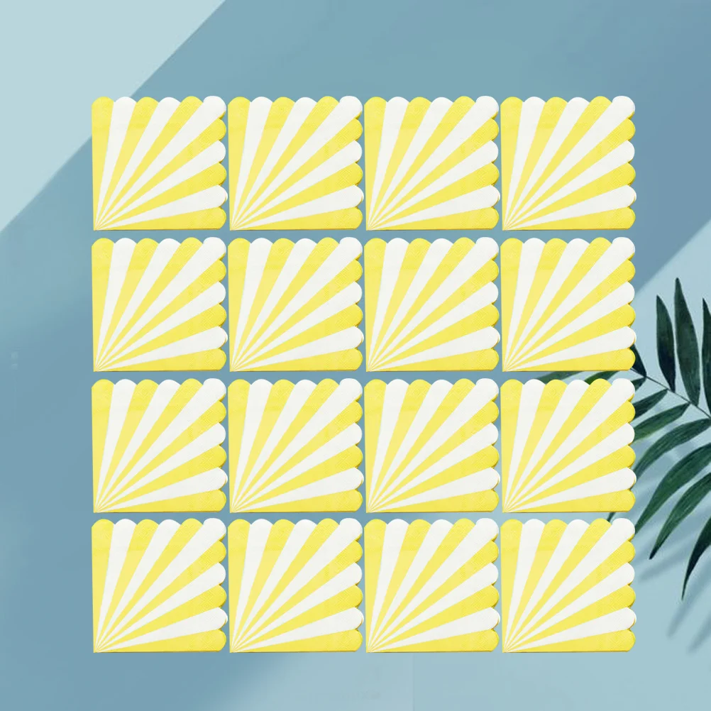 

16 Sheets Eco Friendly Cartoon Color Stripe Napkins Disposable Tissue Party Supplies Kids Birthday Party Paper Towel