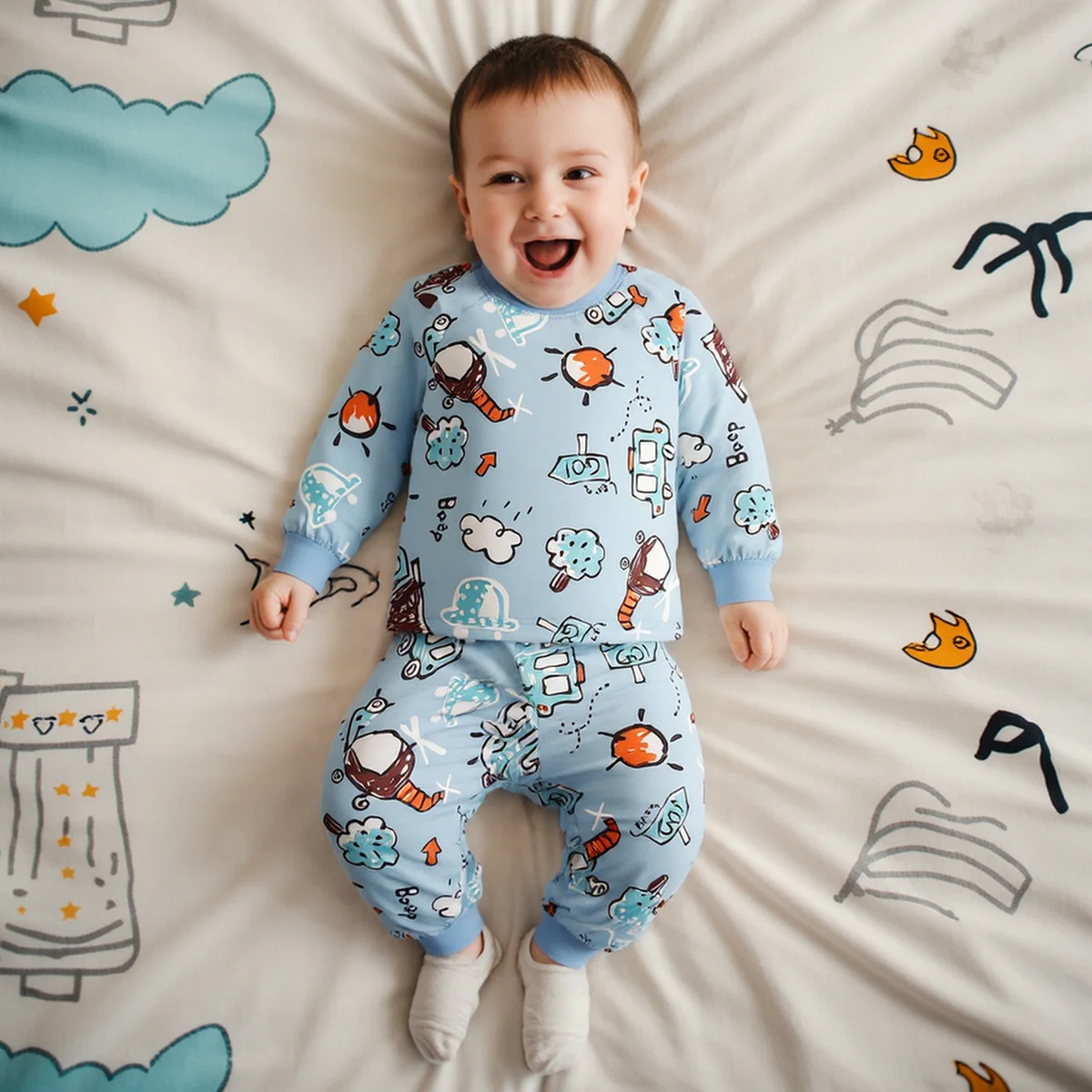 Baby Jungen Mädchen Kleidung Sets Tiere Baumwolle Casual Tops + Hosen 2 Stücke Casual
