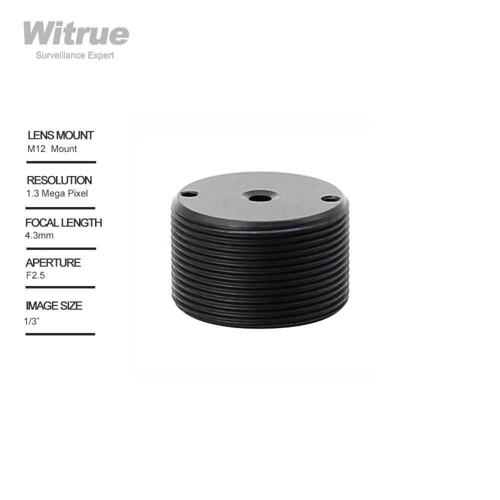 Witrue mini Camera Lens 4.3mm 1.3 Megapixel 1/3