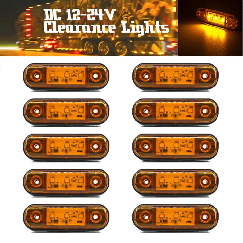 

10 шт., внешний габаритный фонарь для грузовика, 12 В, 24 В