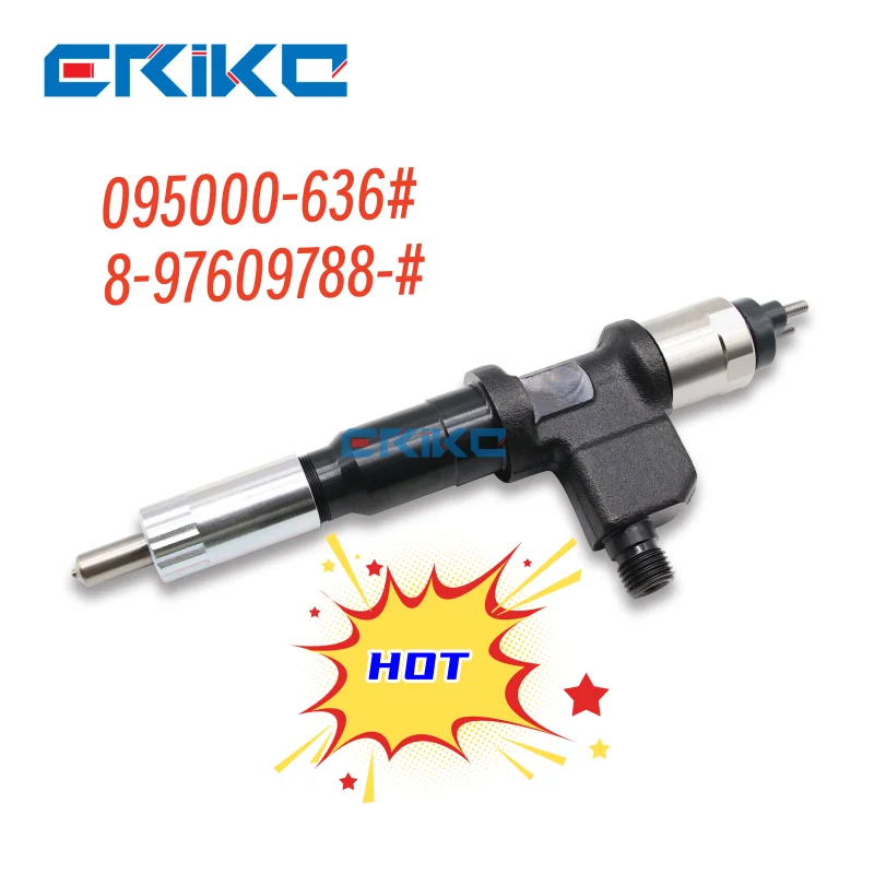 ERIKC 095000-6360 095000-636# 095000-6363 Original Cr Injector 8-97609788-# 8-97609788-2 for Isuzu Foward 4HK1 5.2L