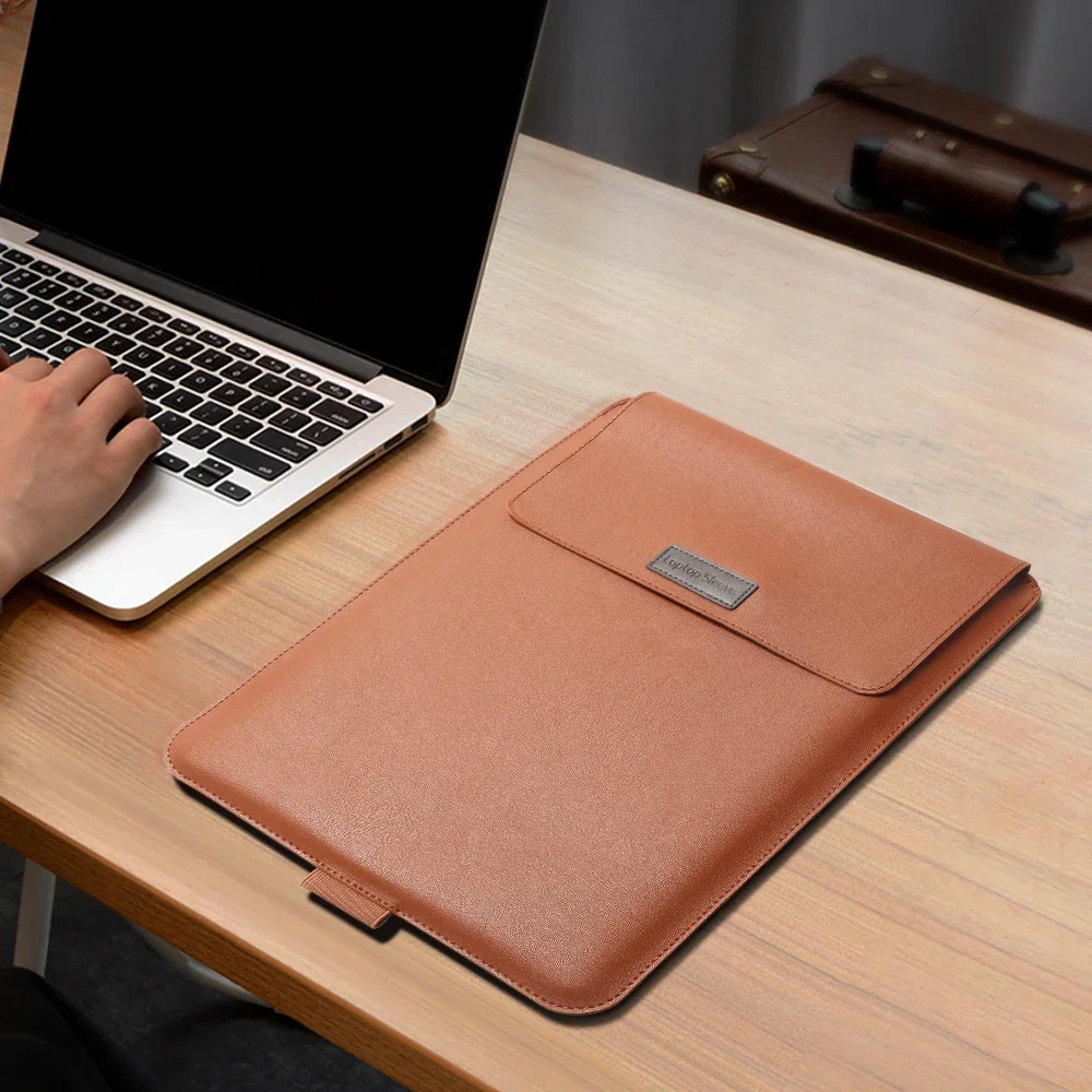 Laptop Liner Sleeve Bag Leather Case For MacBook Samsung Universal 11 12 13 14 15 16 17 Inch Multifunctional Tablet Computer Bag