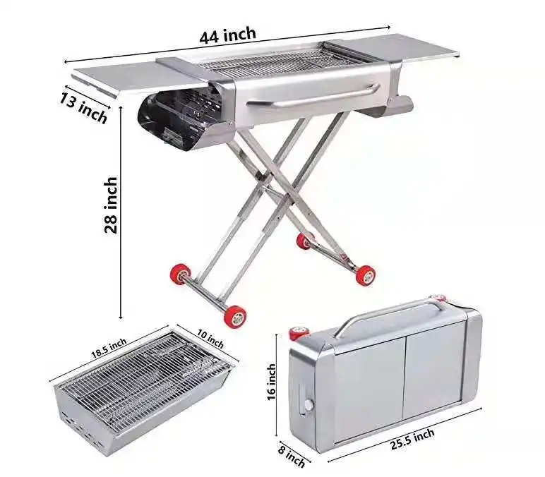 

Высококачественный гриль-барбекю из нержавеющей стали на открытом воздухе