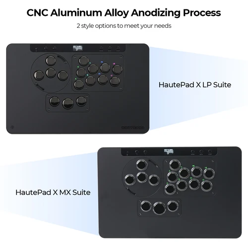 Imagen 2 del producto Controlador sin palanca Arcade Haute42 AltaPad X Stickless Fightstick para PC/PS4/PS5, controlador Hitbox, módulo ambiental RGB PL/MX