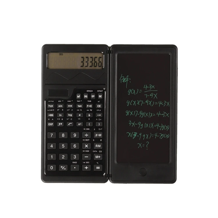 Portable Children 10 Digits Display 6 Inch LCD Hand Writing Board Tablet Solar Function Scientific Calculator With Writing Pad