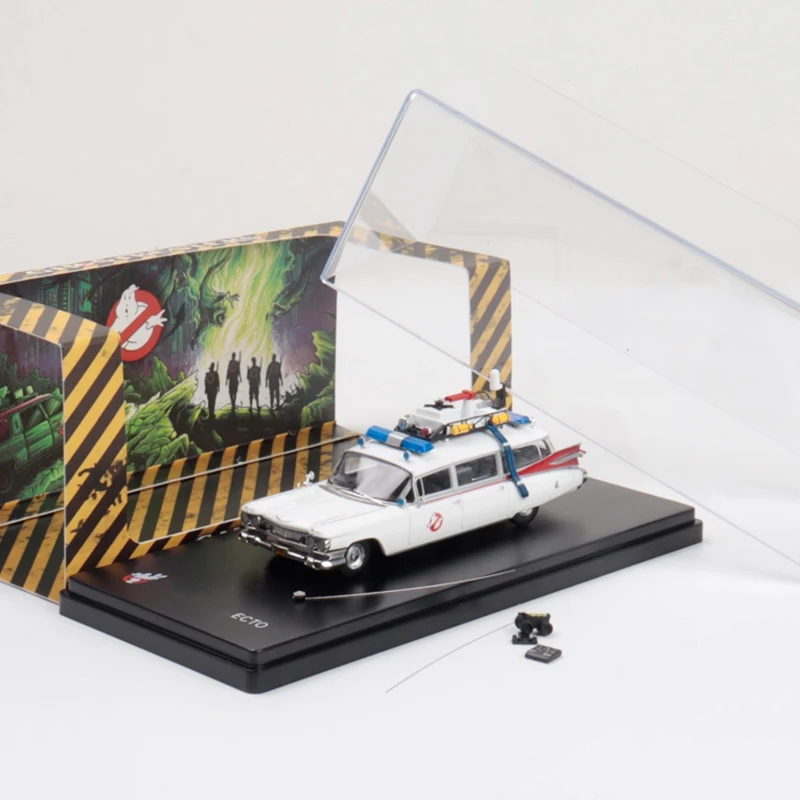 YS Diecast 1:64 Scale Ecto-1 First Generation Alloy Simulation Car Model Boy Collectibles Souvenirs Holiday Gifts Display