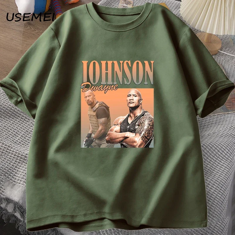 Dwayne Johnson Rock Hard T-shirt Men Summer Clothes harajuku Men Short Sleeve Men's T-shirts Casual Mens Designer Clothes Tees