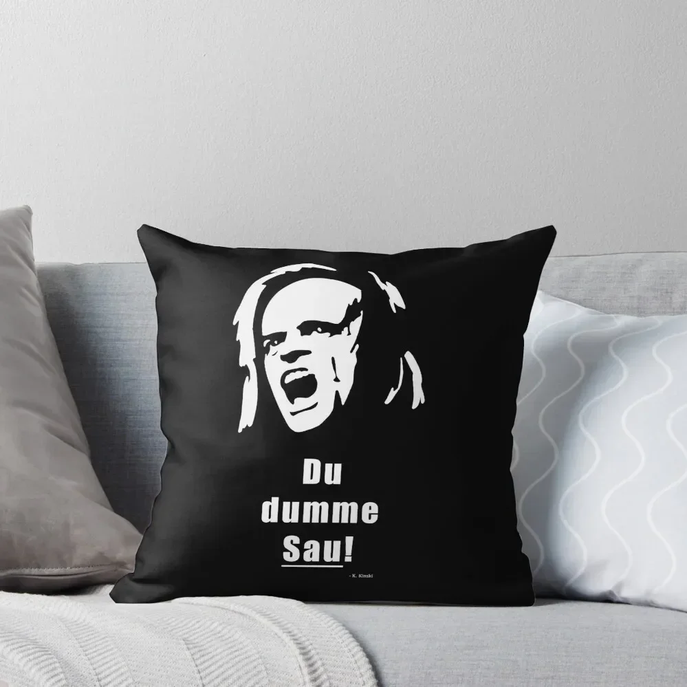 Klaus Kinski - sow Throw Pillow pillows decor home Cushions Home Decor pillow