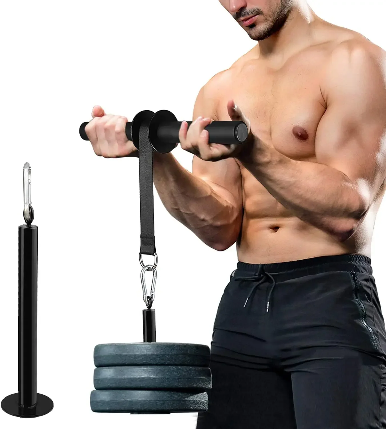 

Best Deal Anti-Slip Forearm Wrist Blaster Roller Trainer Weight-Bearing Rope Arm Strength Training Fitness Equipment