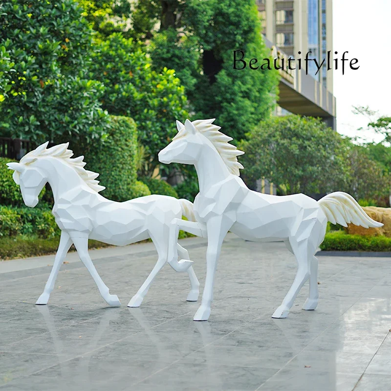 

Outdoor Garden Landscape Large Geometric Sculpture Animal Frp Shopping Mall Scenic Spot Decoration Ornaments