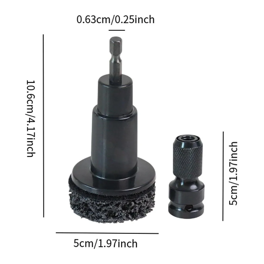 Black Wheel Hub Cleaner Wheel Hub Cleaning Kit High-density Nylon 1 2-inch Drive Compatible Electric Drill Ready