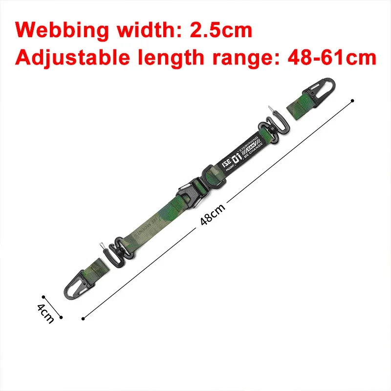 Outdoor-Camping-Hängegurt, tragbar, verstellbar, Handschlaufe, Tasche, Picknick-Ausrüstung, Karabiner-Clip, Schlüsselanhänger, Wandern, Camping-Ausrüstung – Detail 2