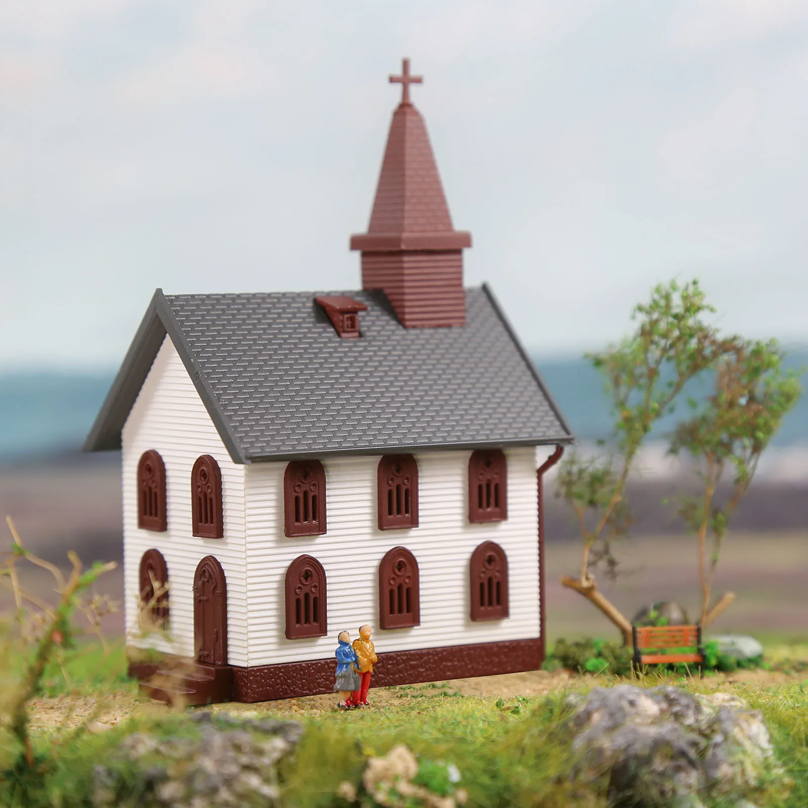 

Модель церкви Evemodel N Scale 1:160, предварительно собранная и окрашенная, для диорам и макетов зданий JZN5875P
