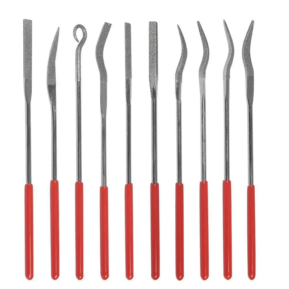 10Pcs Mini Diamond Needle File Set, Jewelers Hand Files Tool Kit for Metal Ceramic Stone Jewelry Rough Carving Glass Filing