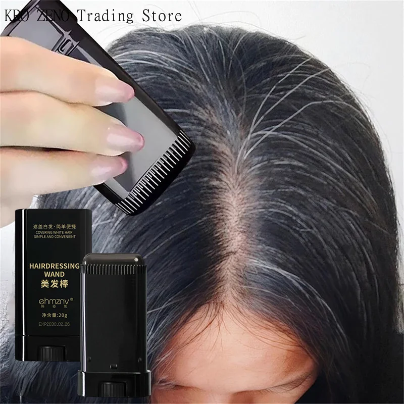 Hair Color Stick For Men & Women Quickly Covers Gray White Hair Concealer Hairline Instant Covering Hair Dye Stick Applicator