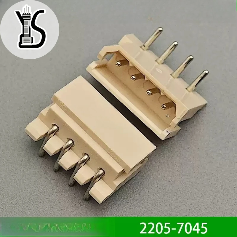 50PCS Genuine Waterproof Connector 22-05-7045 2.50mm Pitch Mini-SPOX PCB Header Single Row Right-Angle Friction Lock 4 Circuits