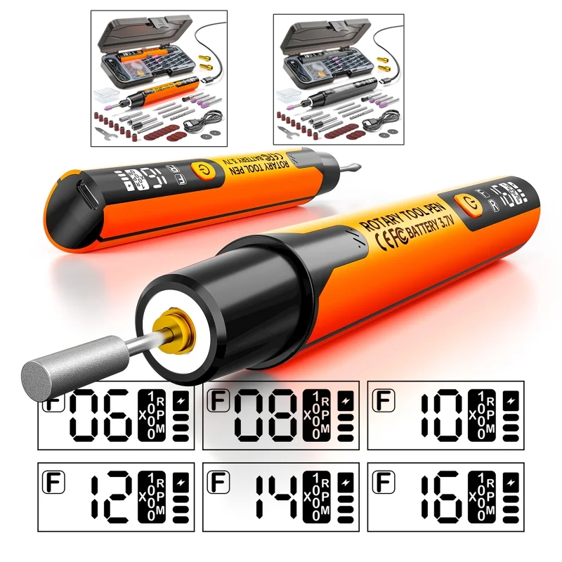 Electric Mini Grinder Engraving Pen 4.2V 6000-16000r Wireless Grinder  for Jewelry Metal Tool Cordless Micro Rotary Tools Drill