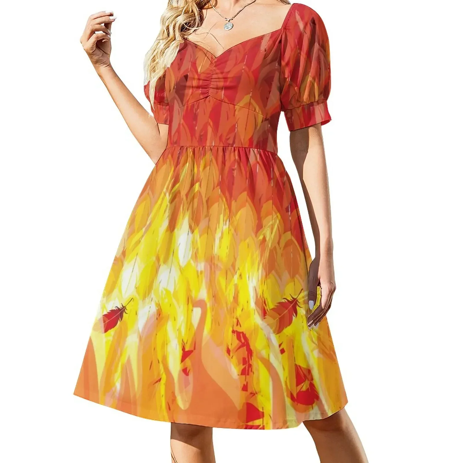 

Phoenix from the Flames Short-Sleeved Dress long dresses for women dresses korean style