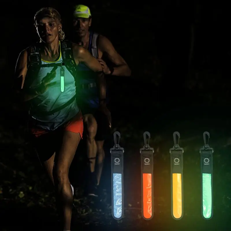 LED Reflective Strap Safety Pendant For Backpack Outdoor Sports Riding Night Running Mountaineering Safety Warning LED Light