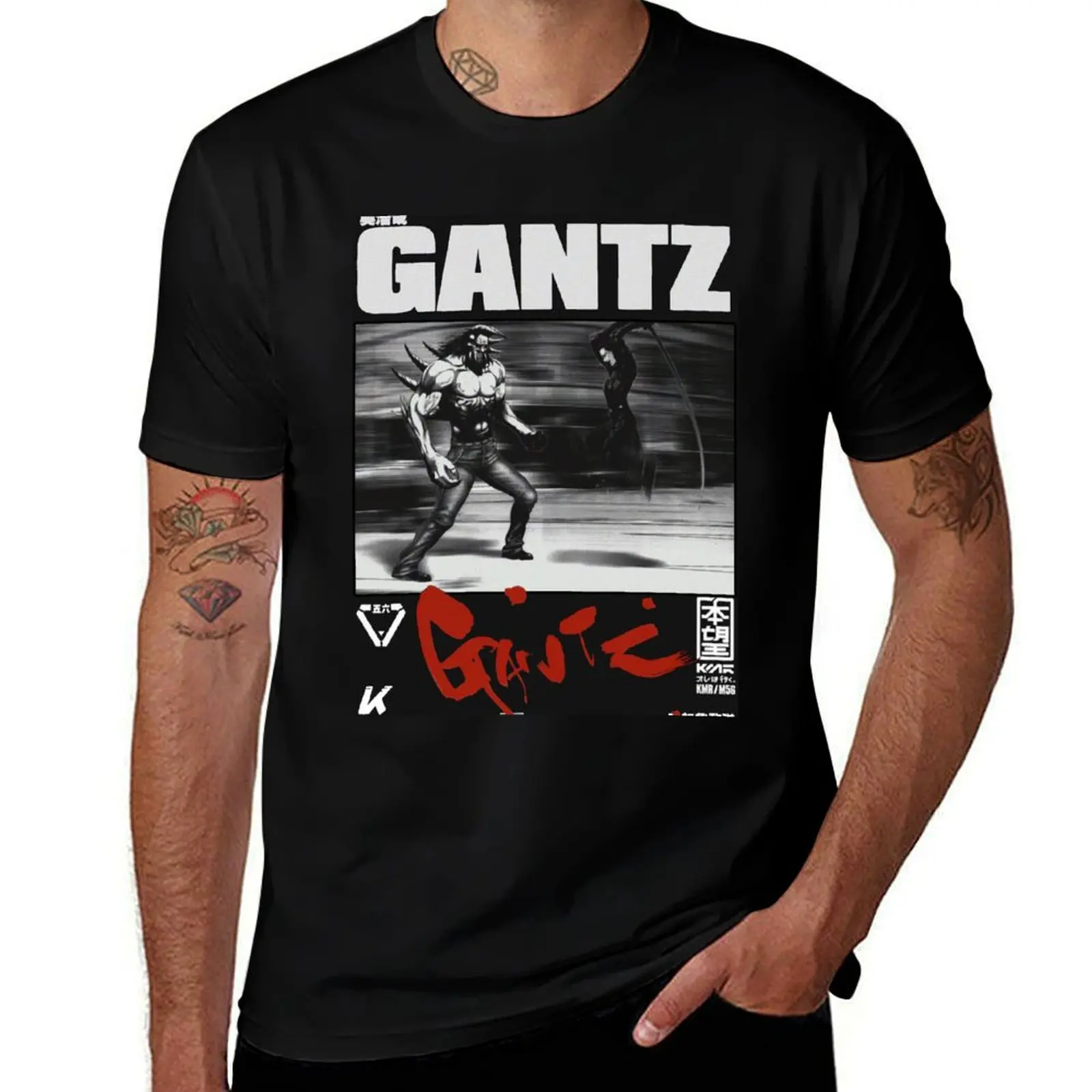 

GANTZ, ガンツ , ANIME BLACK,WHITE and RED T-Shirt shirts graphic tee graphic shirts for a boy mens shirts graphic tee