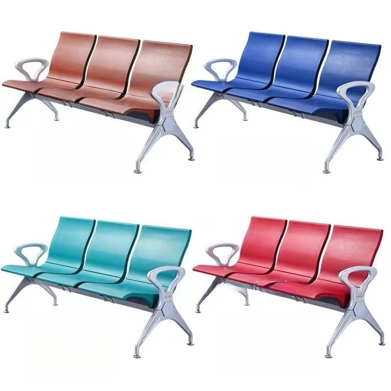 كرسي انتظار من مادة البولي يوريثين عالي الجودة لثلاثة أشخاص في مستشفى PU انتظار المطار ذاتي القشرة راحة عامة مع كرسي صف
