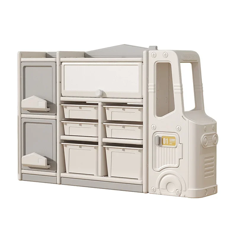 Picture Book Storage Children Floor Shelves Plastic Storage Cabinet Cars Sundries Sorting Baskets  Home Gadgets Closet Organizer