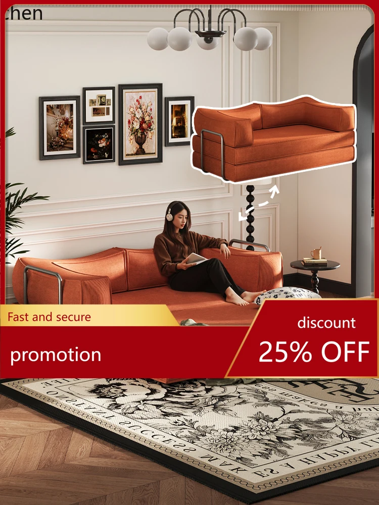 ZML compression sofa fabric folding dual-purpose sofa bed module sofa