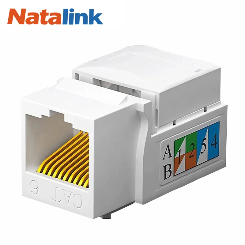 Natalink Cat5e Cat6 Keystone Jack, RJ45 Keystone Jack, Cat6 Network Coupler, Ethernet Wall Jack(Not compatible with Patch Panel)