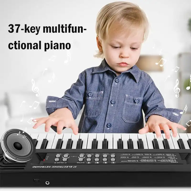 37-Key Portable Electronic Piano Keyboard Multifunctional Mini children's Electronic keyboard 16 Demonstration Songs USB Connect