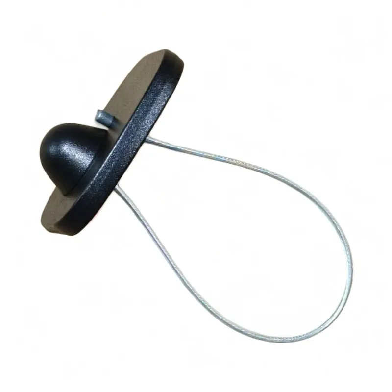 100 Pieces RF Rope Anti-Theft Tag Black Small Square Buckle Supermarket Anti-Theft Buckle 8.2Mhz