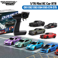 Turbo Racing 1/76 Mini Remote Control Car C61 C62 C63 C64 C65 C74 C75 RTR Suit Full Scale RC Electric Toys Car For Adult/Child