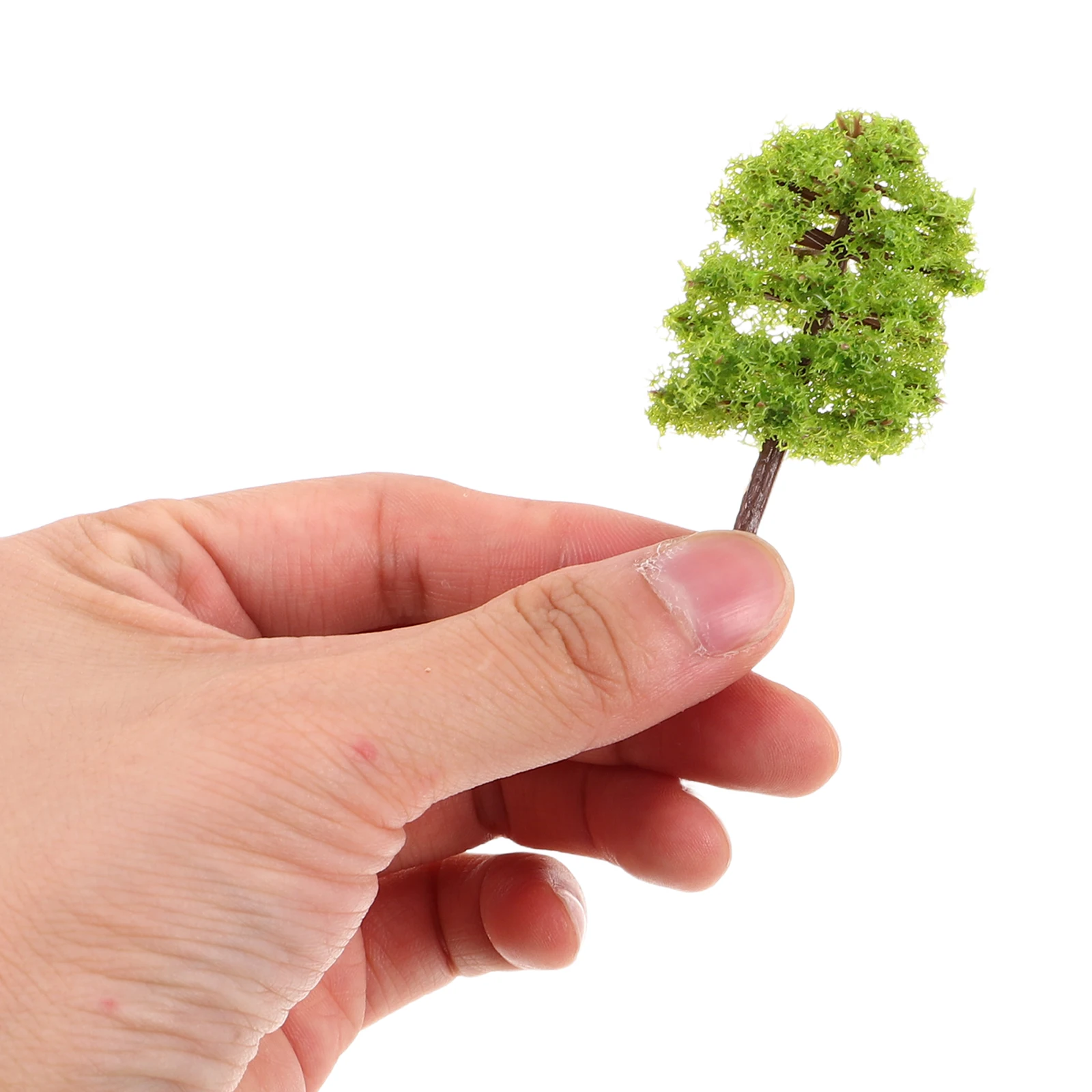 

20pcs Simulation Tree Artificial Green Plants Miniature Trees for Crafts Model Tree Plastic Toy Trees Outdoor Decor