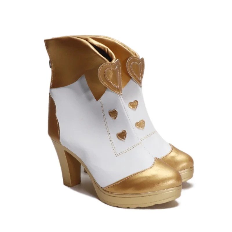 

Juno Game OW Magical Girl PLATINUM Cosplay Shoes Boots Halloween Hight Heels Accessory Prop