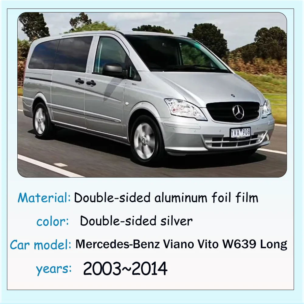 Car Sunshade For Mercedes-Benz Viano Vito W639 Long 2003~2014 2010 Skylight Windshield Sun Shade Protector Parasol Accessories