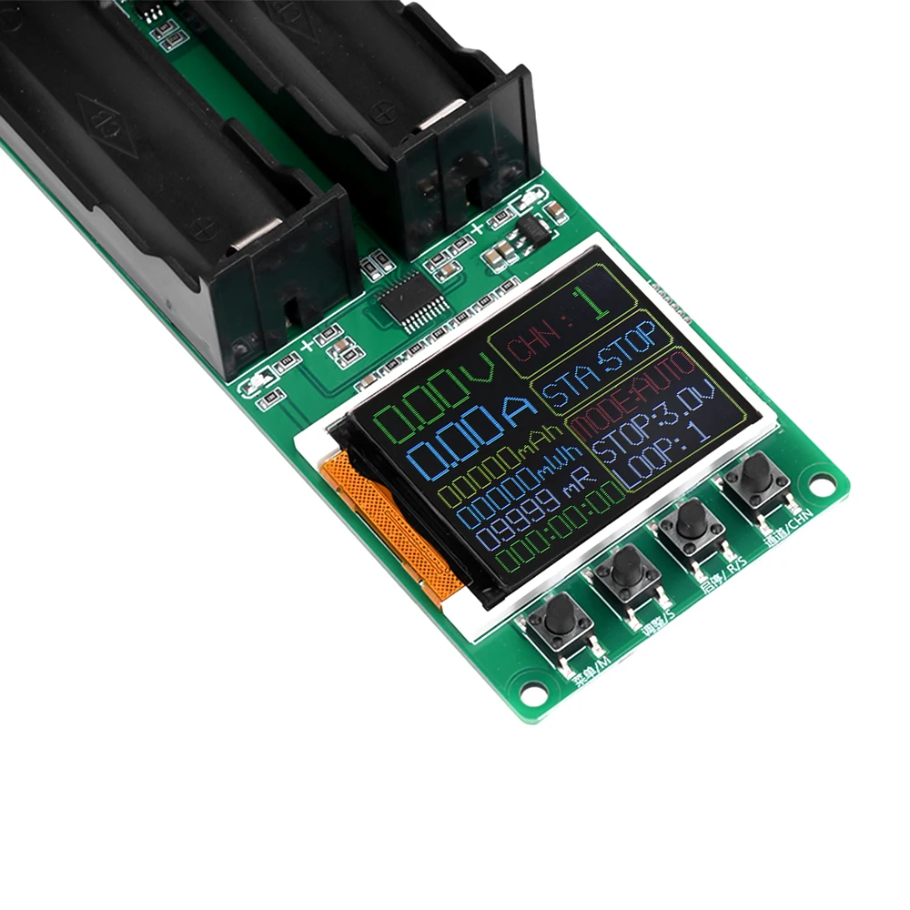 DC 5V 18650 Module de testeur de capacité de batterie au lithium Module de détecteur de puissance de batterie numérique à 2 canaux