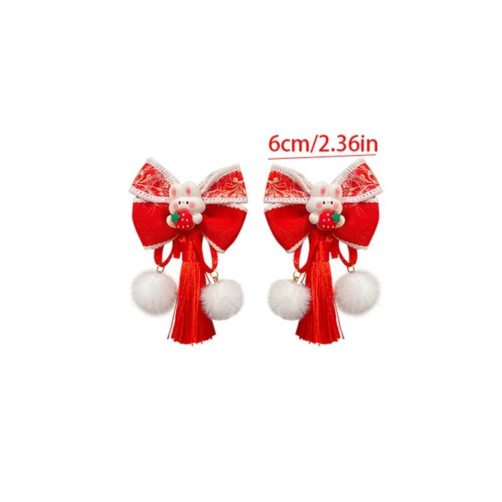 All-match borla crianças arco vermelho hairpin orelhas de gato pano hanfu varas de cabelo bowknot estilo antigo grampo de cabelo crianças