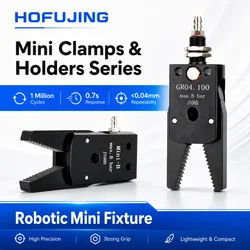 Pneumatic Mini Gripper J1060/J1080 with Silicone Pad, Manipulator Clamp Accessory for Industrial Robot