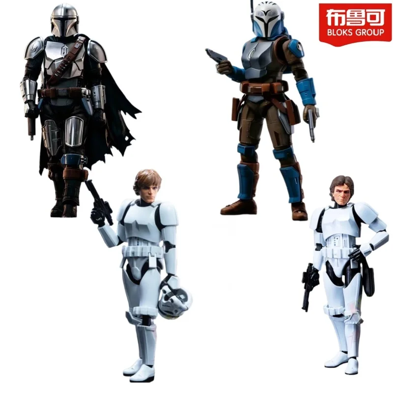 nouvelles-figurines-d'action-a-assembler-blokees-star-wars-champion-class-le-mandalorian-din-djarin-et-grogu-bo-katan-kryze