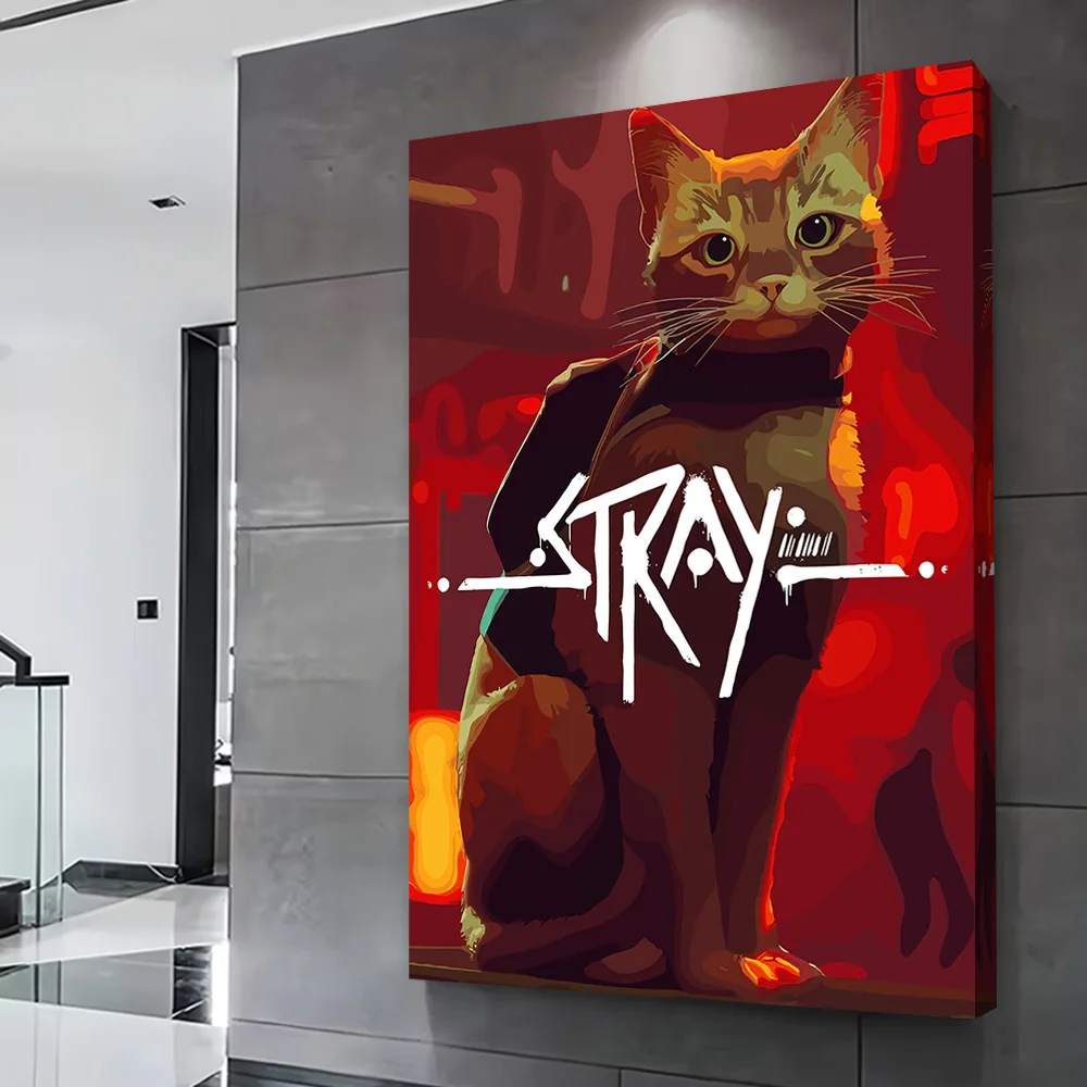 Stray Cat Video Game Printing Poster Customizable Pictures Wall Art Canvas Painting for Decorative Paintings Room Ornaments the