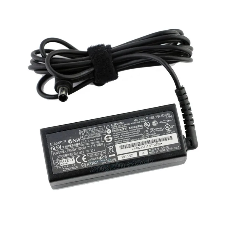 For Sony Vaio AC Adapter Genuine Power Supply 19.5V 2.3A 45W VGP-AC19V75 ADP-45UD D ADP-45CE B SVF152C29M Power Charger