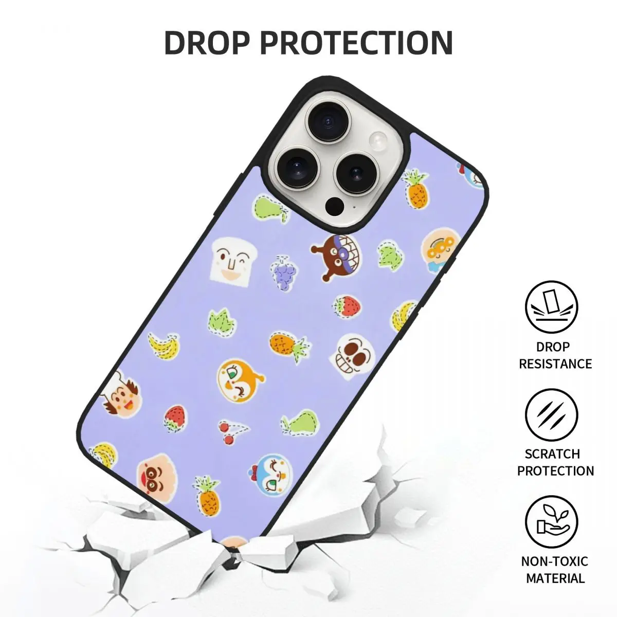 Новинка Anpanmand, чехол с рисунком аниме для iPhone 15 Pro Max, мягкий чехол из ТПУ Baikinman Melon Girl, защитный чехол для объектива камеры