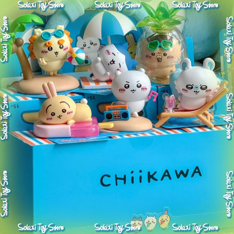 

Новый стиль Chiikawa Momo Tea Summer Series, модная слепая коробка, загадочная коробка, фигурка Hachiware, фигурки, настольный прекрасный подарок