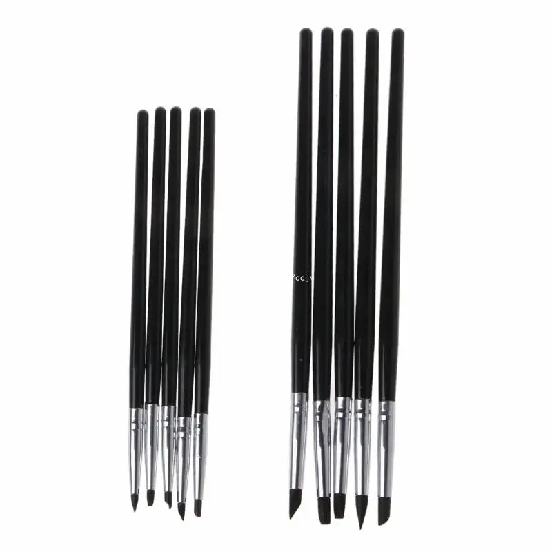 5Pcs Silicone Clay Shapers Clay Sculpting Tools Carving Modelling Tool Pottery Making Tool Pen Resin Smearing Sticks Dropship