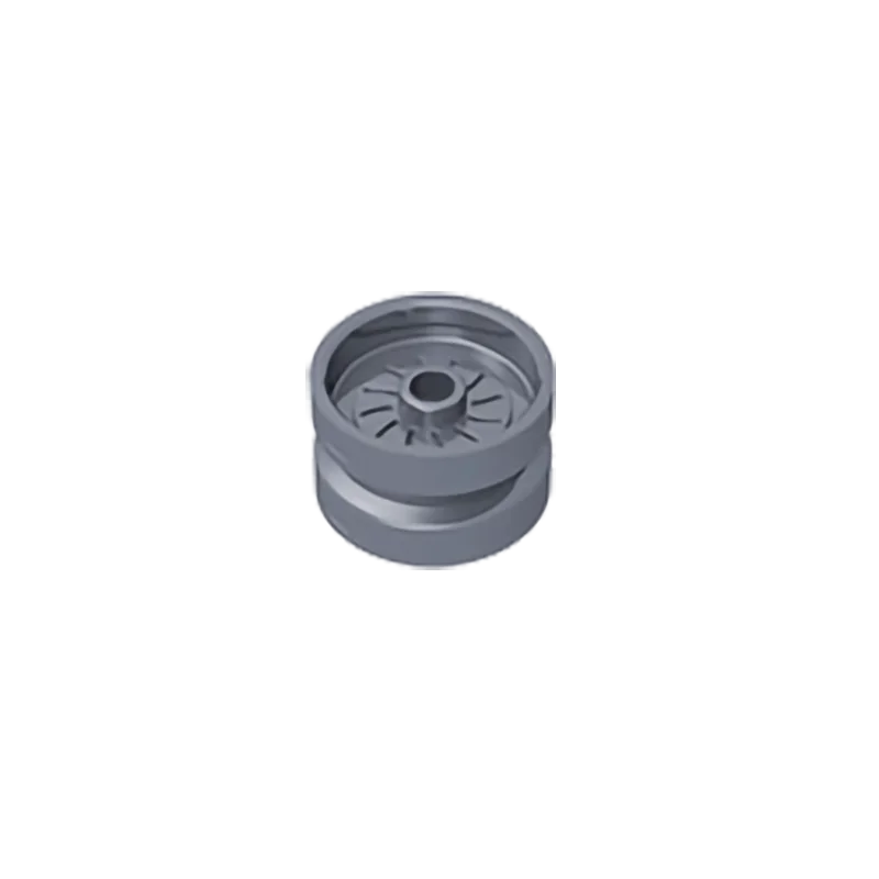 Gobricks GDS-1490 Wheel 18mm D. x 12mm with Axle Hole and Stud, Solid Brake Rotor Lines compatible with lego 18976