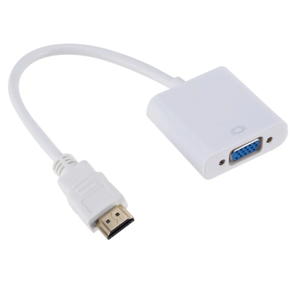 Adaptör kablosu HDMI erkek VGA RGB kadın HDMI VGA bağlantı hattı HDMI VGA adaptörü dahili çip seti 1080p