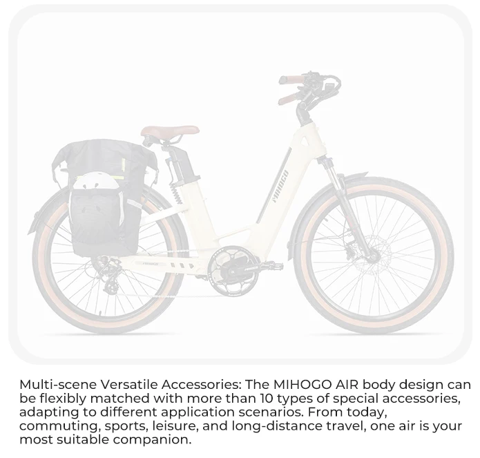 MIHOGO Air Carbonfaser-Rahmen Erwachsenen-Elektrofahrrad Urban E-Bike 26 Zoll Aufblasbare Reifen E-Bike 250W 48V 19.2AH Elektrofahrrad – Detail 22