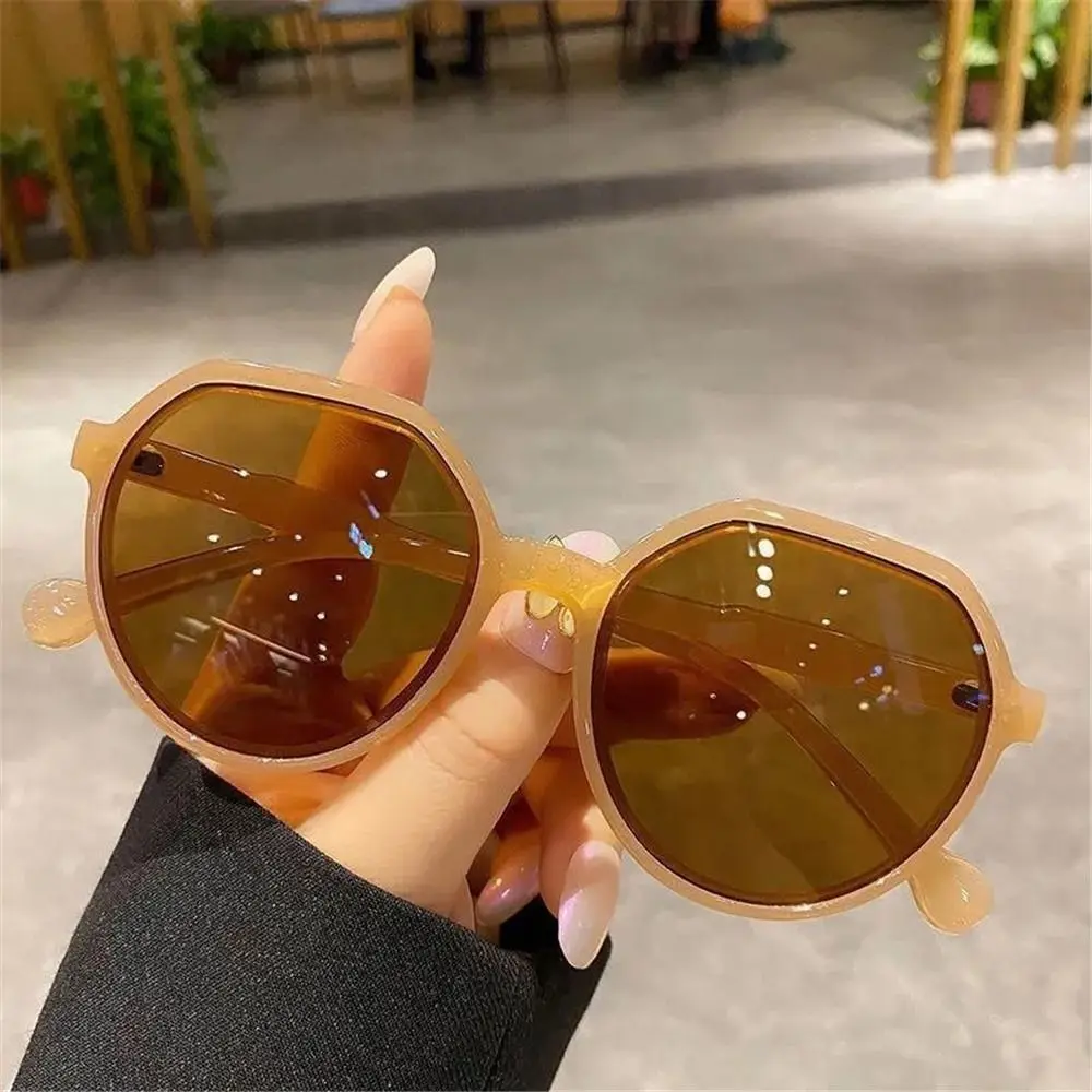 New Jelly Women's Sunglasses Popular Beige Brown Shades Unique UV Protection Eyewear for Women & Men